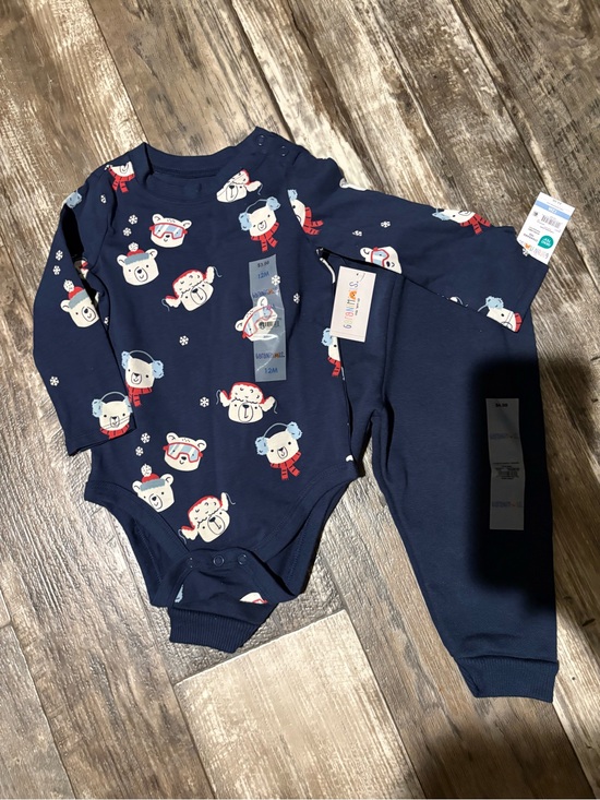 Garanimals Other - Garanimals Navy Polar Bear Print One-Piece and Pants Set. NWT!